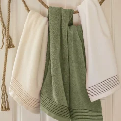 Serviette De Bain|Linnea Drap de bain 100x150 cm JULIET Vert 520g/m2