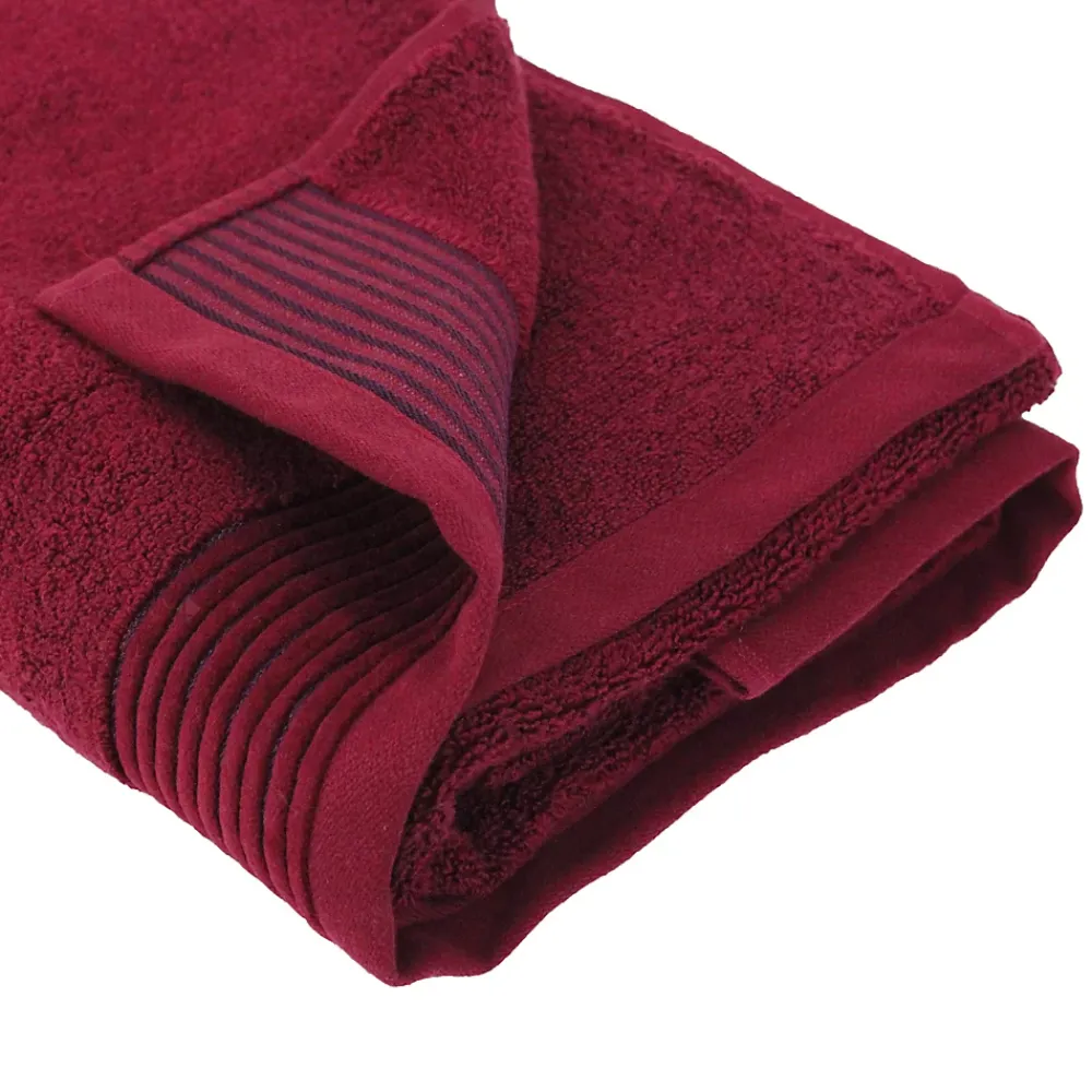Serviette De Bain|Linnea Drap de bain 100x150 cm JULIET Rouge bordeaux 520g/m2
