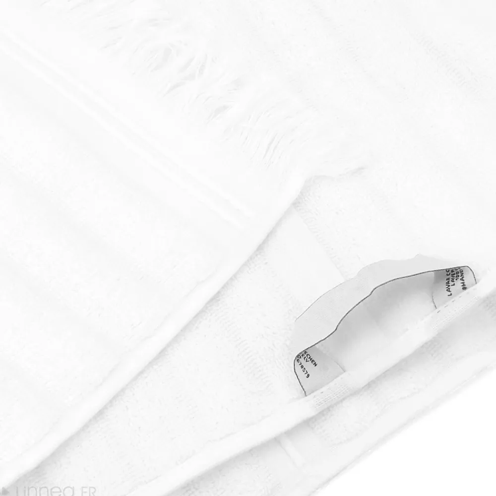 Serviette De Bain|Linnea Drap de bain 100x150 cm NATURAL STRIPES blanc