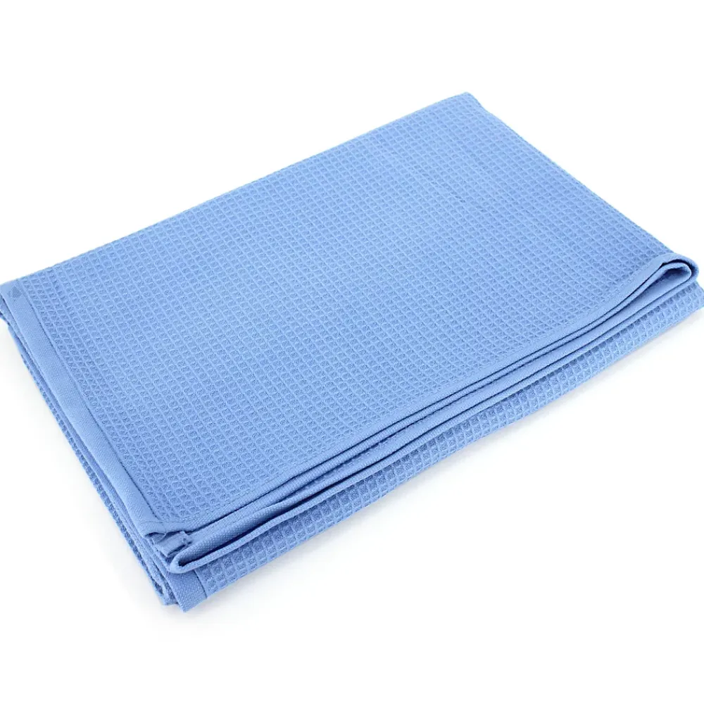 Serviette De Bain|Linnea Drap de bain 90x160 cm nid d'abeille PURE WAFFLE 300 g/m² bleu mer