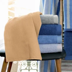 Linnea Drap de bain 90x160 cm nid d'abeille PURE WAFFLE 300 g/m² beige