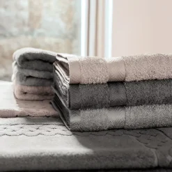 Serviette De Bain|Linnea Drap de bain 100x150 cm ROYAL CRESENT Gris Craie 650g/m2