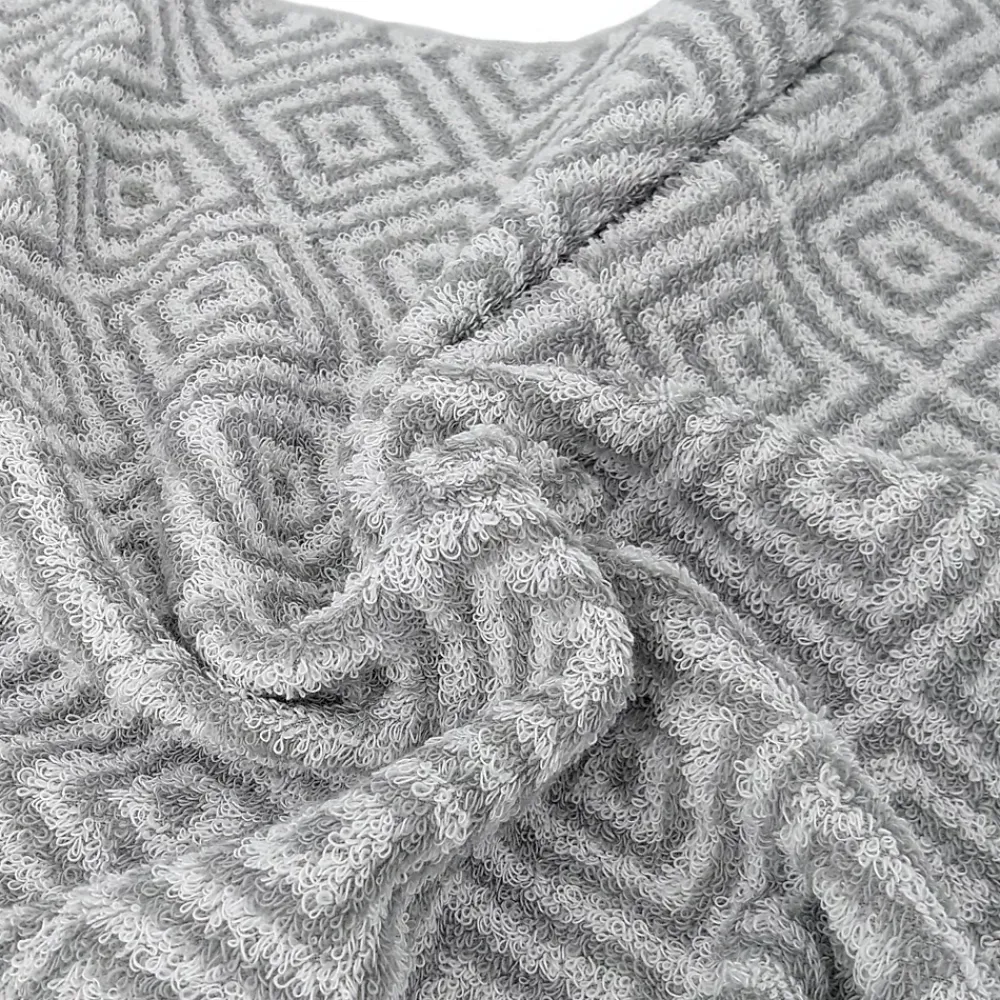 Linnea Drap de bain 100x150 cm SYMETRIE coton Gris Losanges