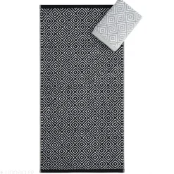 Linnea Drap de bain 100x150 cm SYMETRIE coton Gris Losanges