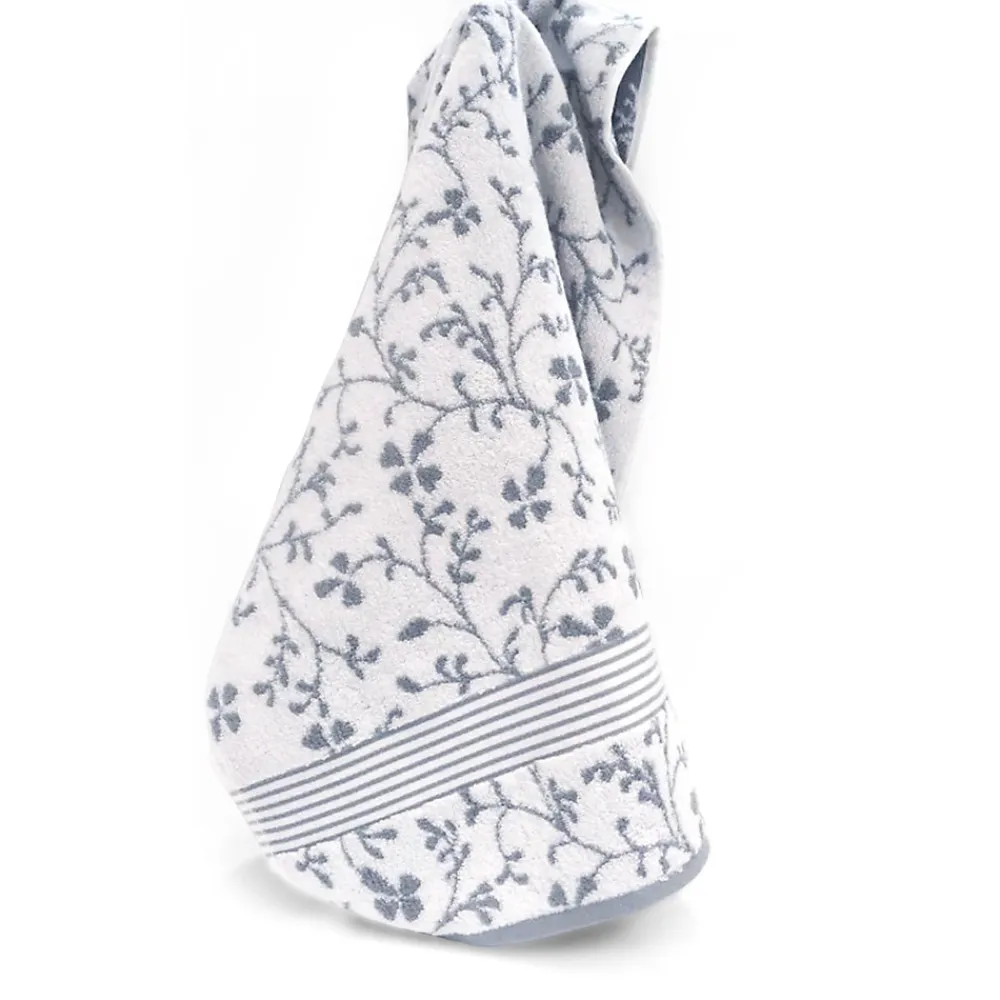 Linnea Drap de bain 100x150 cm VINTAGE FLORAL Gris 550g/m2
