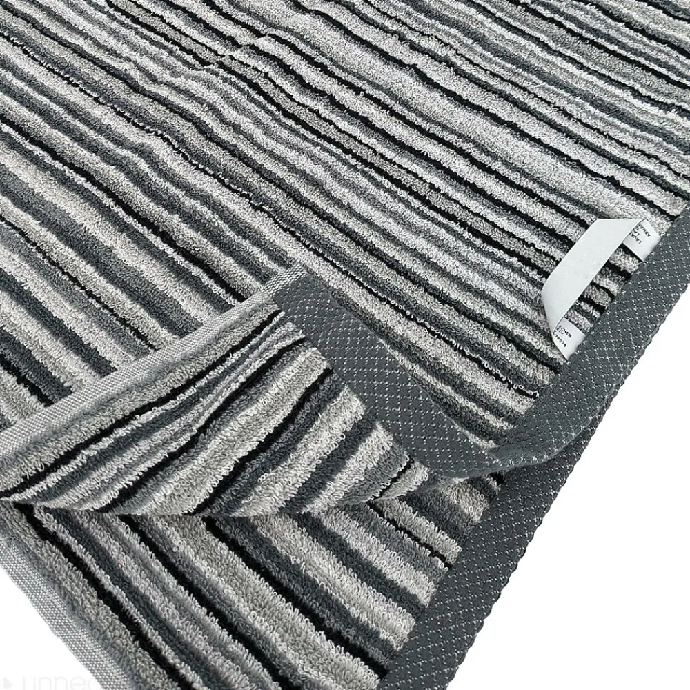 Linnea Drap de douche coton 500g/m2 PURE STRIPES II gris
