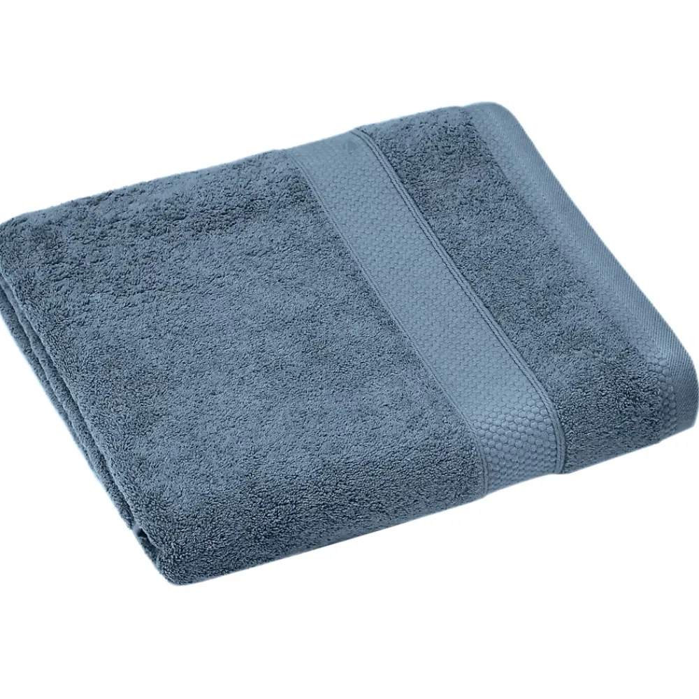 Linnea Drap de douche coton 550g/m2 70x130 cm NAÏA bleu Orage