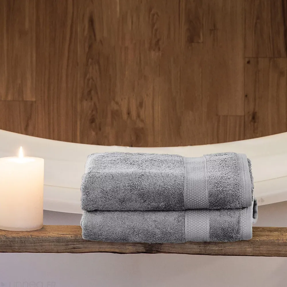 Linnea Drap de douche coton 550g/m2 70x130 cm NAÏA gris Perle
