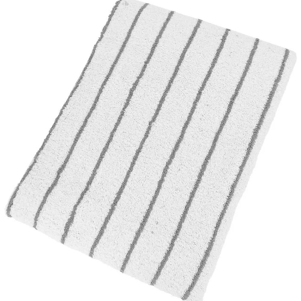 Linnea Drap de douche coton 70x140cm PURE LIGHT à rayures gris