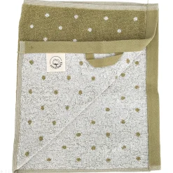 Serviette De Bain|Linnea Drap de douche en coton 70X140 cm collection EFFICIENT DOTS vert olive