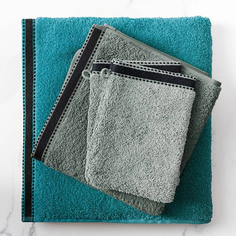 Atmosphera Créateur D'Intérieur Drap de douche Joia - coton 550 gr/m² - bleu canard 70x130 cm - Atmosphera