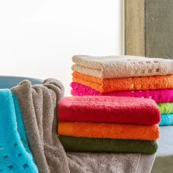 Serviette De Bain|Linnea Drap de douche 70x140 cm coton 550g/m2 PURE PRIMAVERA Rose Fuchsia