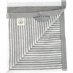 Serviette De Bain|Linnea Drap de douche 70x140 cm coton collection EFFICIENCE STRIPES gris lunar