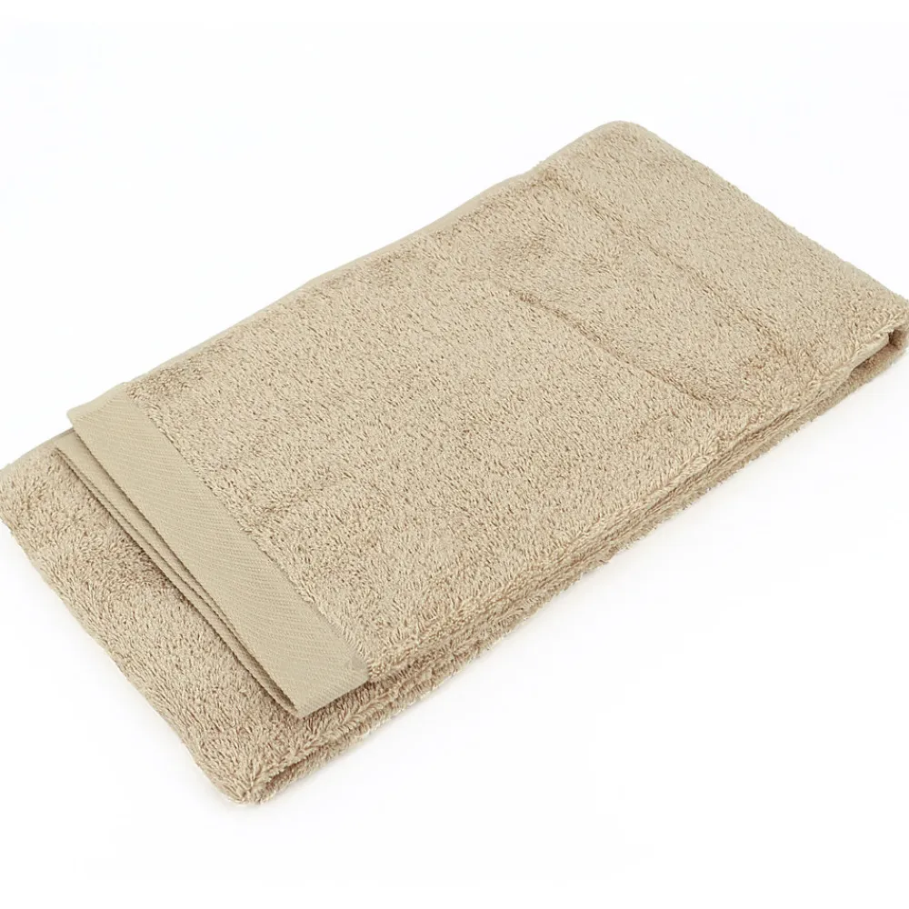 Serviette De Bain|Linnea Drap de douche 70x140 cm coton peigné ALBA beige