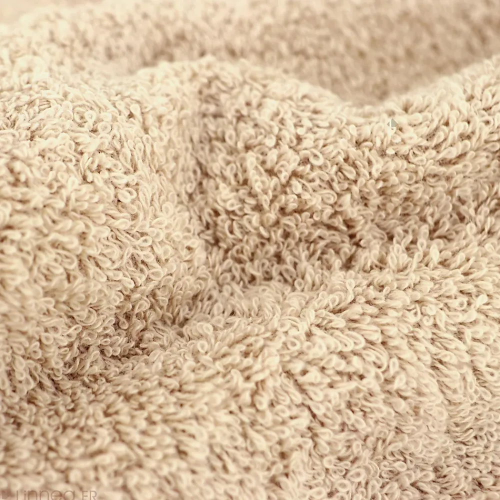 Serviette De Bain|Linnea Drap de douche 70x140 cm coton peigné ALBA beige
