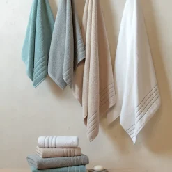 Serviette De Bain|Linnea Drap de douche 70x140 cm coton 500 g/m² CHARM Ivoire