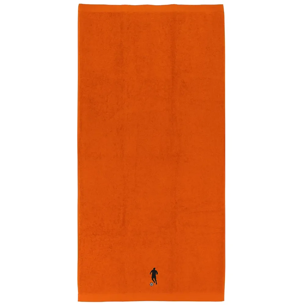 Serviette De Bain|Linnea Drap de douche 70x140 cm coton 550g/m2 PURE FOOTBALL Orange Butane