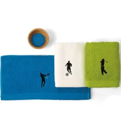 Serviette De Bain|Linnea Drap de douche 70x140 cm coton 550g/m2 PURE FOOTBALL Orange Butane