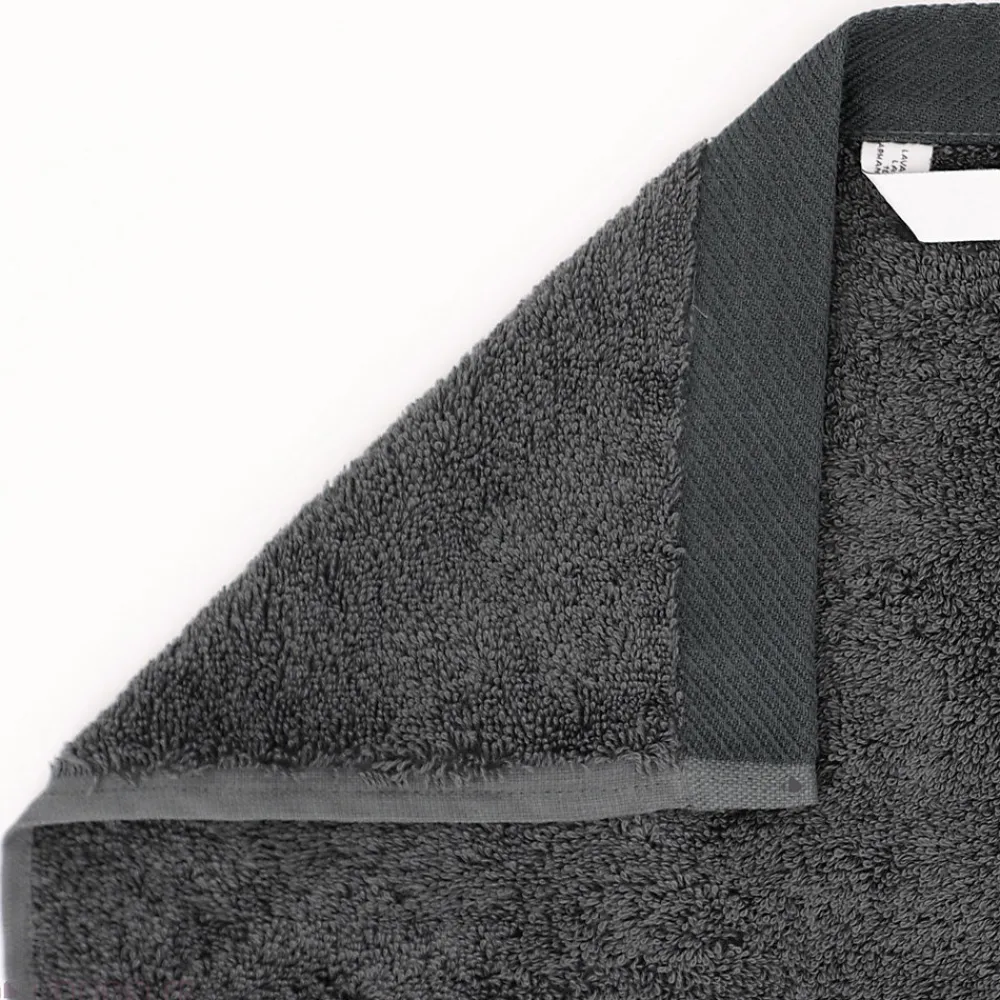 Serviette De Bain|Linnea Drap de douche 70x140 cm coton peigné ALBA anthracite