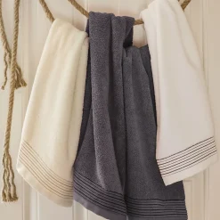 Serviette De Bain|Linnea Drap de douche 70x140 cm JULIET Anthracite 520g/m2