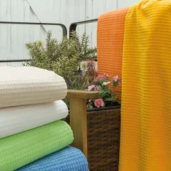 Serviette De Bain|Linnea Drap de douche 70x140 cm nid d'abeille PURE WAFFLE 300 g/m² beige