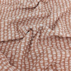 Linnea Drap de douche 70x140 cm pur coton motifs quadrillés collection GLOW marron