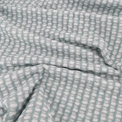 Linnea Drap de douche 70x140 cm pur coton motifs quadrillés collection GLOW vert
