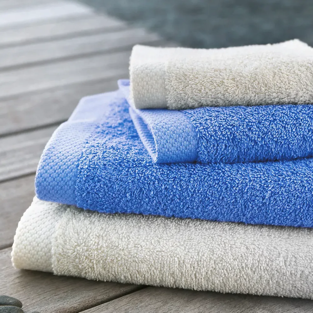 Linnea Drap de douche 70x140 cm PURE Bleu Mer 550g/m2