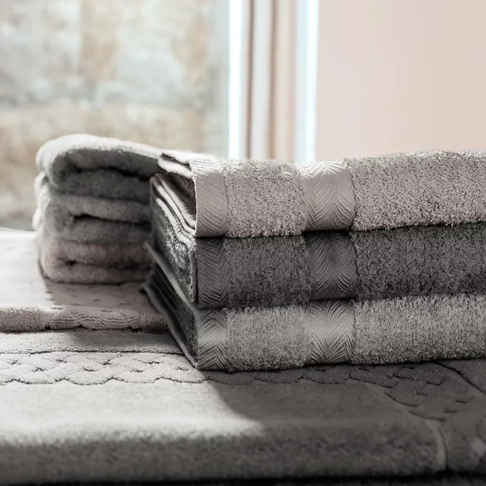 Linnea Drap de douche 70x140 cm ROYAL CRESENT Gris Souris 650g/m2