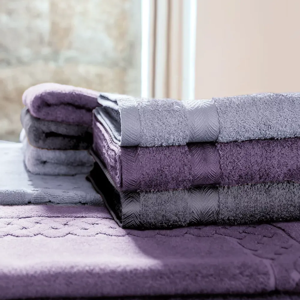 Serviette De Bain|Linnea Drap de douche 70x140 cm ROYAL CRESENT Prune 650g/m2