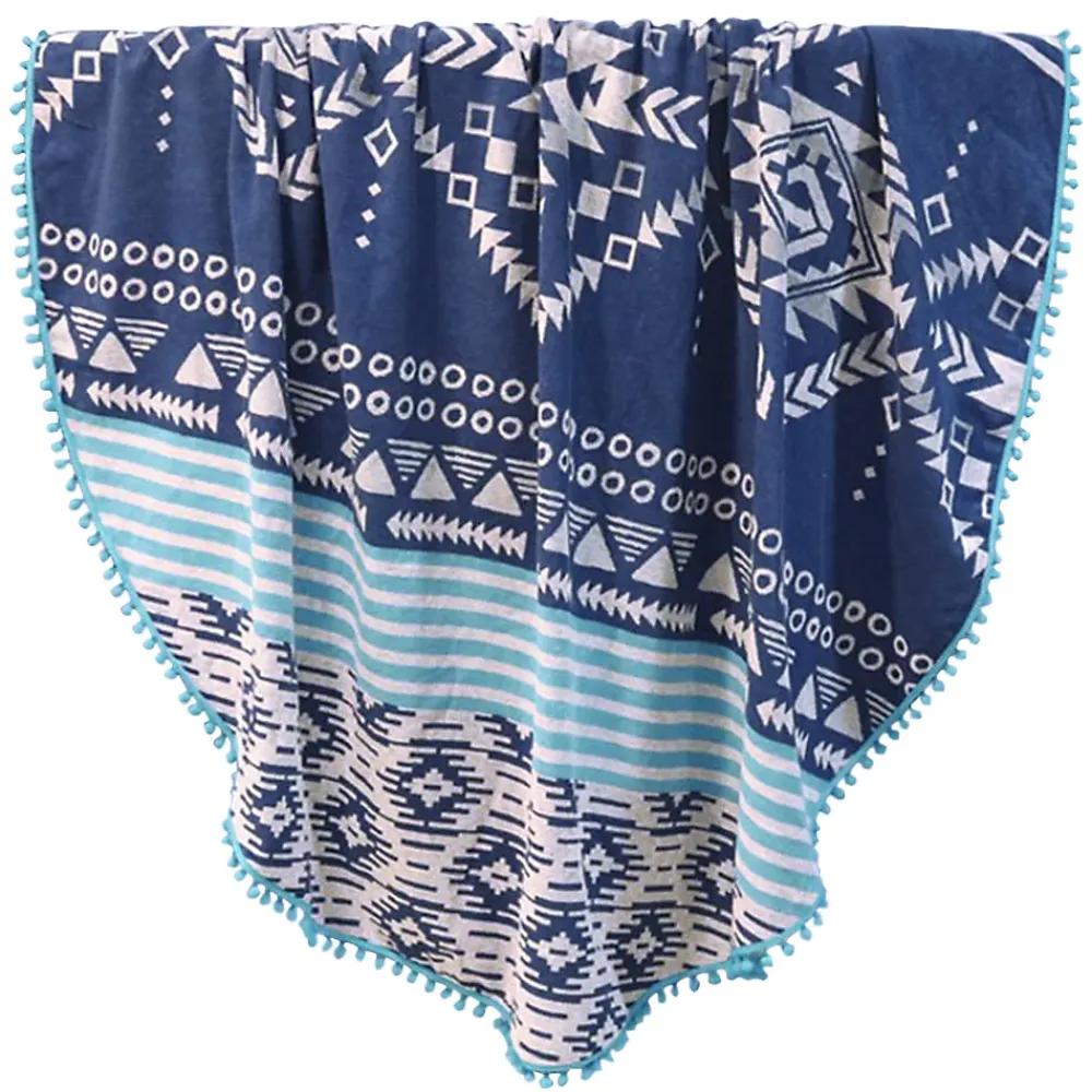 Linnea Drap de plage rond 180 cm INCA Bleu