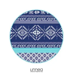 Linnea Drap de plage rond 180 cm INCA Bleu