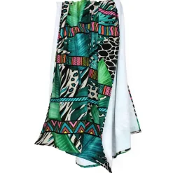 Linnea Drap de plage 100x180 cm JUNGLE Vert
