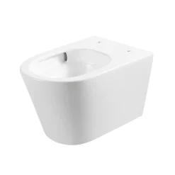 Wc Suspendu|Geberit Duofix Pack WC bâti-support + WC suspendu sans bride avec abattant SoftClose Ceramia + plaque blanche (GEBCE14WT05-FR)