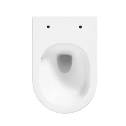 Wc Suspendu|Geberit Duofix Pack WC bâti-support + WC suspendu sans bride avec abattant SoftClose Ceramia + plaque blanche (GEBCE14WT05-FR)