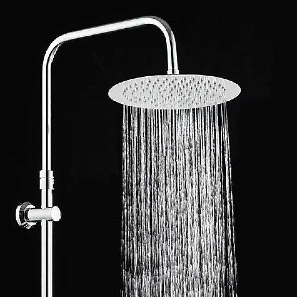 Colonne De Douche Thermostatique|Edouard Rousseau - Colonne de Douche Thermostatique ARS Tablette - Mitigeur à Corps Froid - Douchette 3 Jets - Chromé