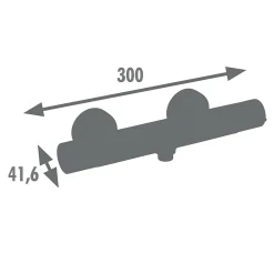 Edouard Rousseau - Mitigeur thermostatique de douche AKILA - Corps froid - Débit 9,5 L par minute - 7 coloris disponibles