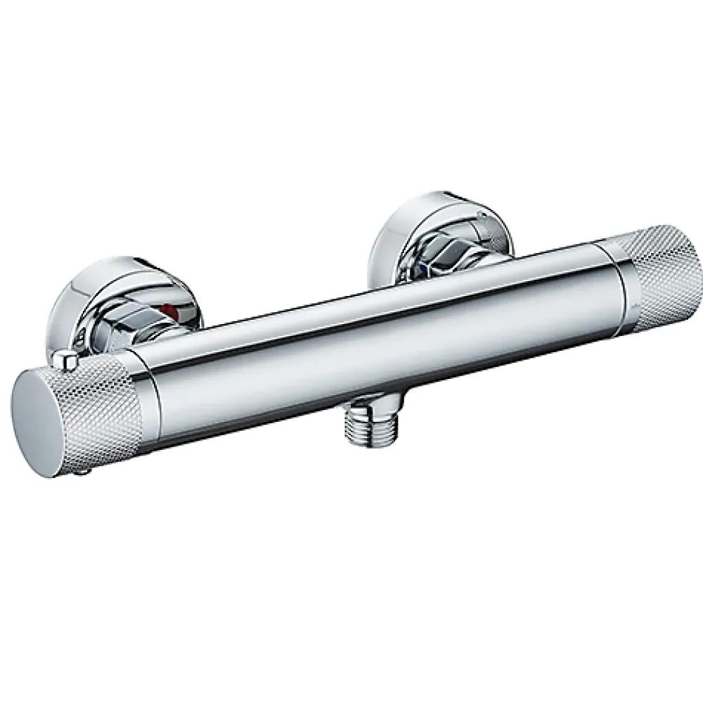 Robinet De Douche|Edouard Rousseau - Mitigeur thermostatique de douche XIO Chromé - Corps froid - Débit 10 L par minute