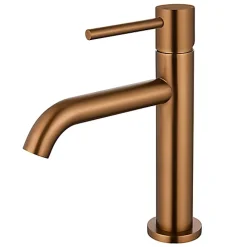 Robinet Lavabo Et Vasque|Edouard Rousseau - Mitigeur Lavabo SCRIPY - Aérateur Économie d Eau -3 Finitions Disponibles - Livré Complet avec Vidage - Cuivre