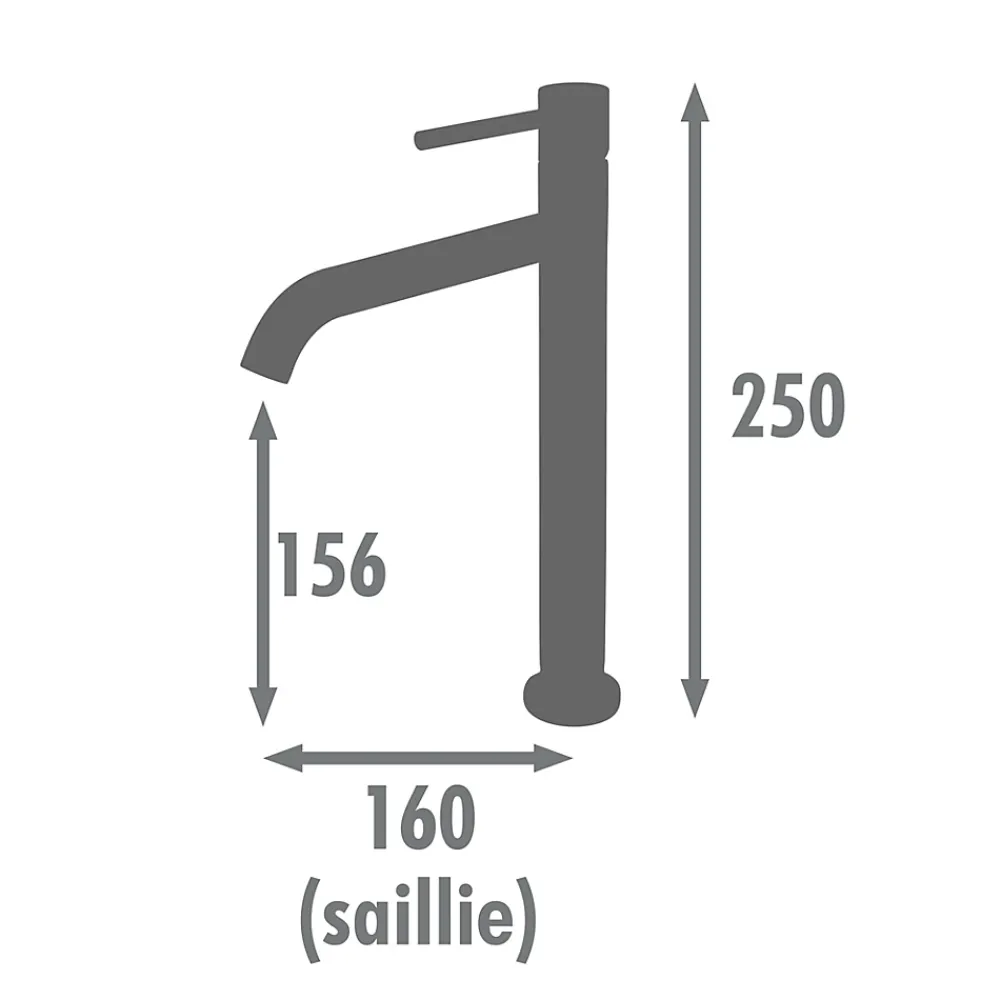 Edouard Rousseau - Mitigeur lavabo haut SCRIPY - Butée éco stop - Vidage clic clac inclus - 3 coloris disponibles