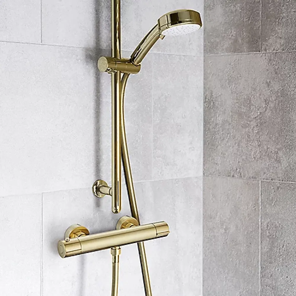 Robinet De Douche|Edouard Rousseau - Mitigeur thermostatique de douche AKILA - Corps froid - Débit 9,5 L par minute - 7 coloris disponibles
