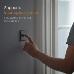 Armoire De Toilette|EMKE Armoire de Toilette LED 50x70cm, Miroir Salle de Bains avec Éclairage 3 Couleurs, Anti-Buée, Prise Intégrée