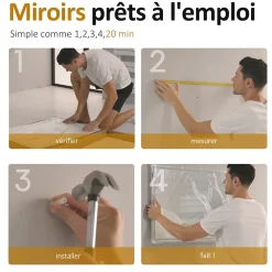 EMKE Miroir lumineux salle de bain rond diamètre 80cm, Miroir LED avec Interrupteur Tactile, Anti-buée, 3 couleurs de Lumières