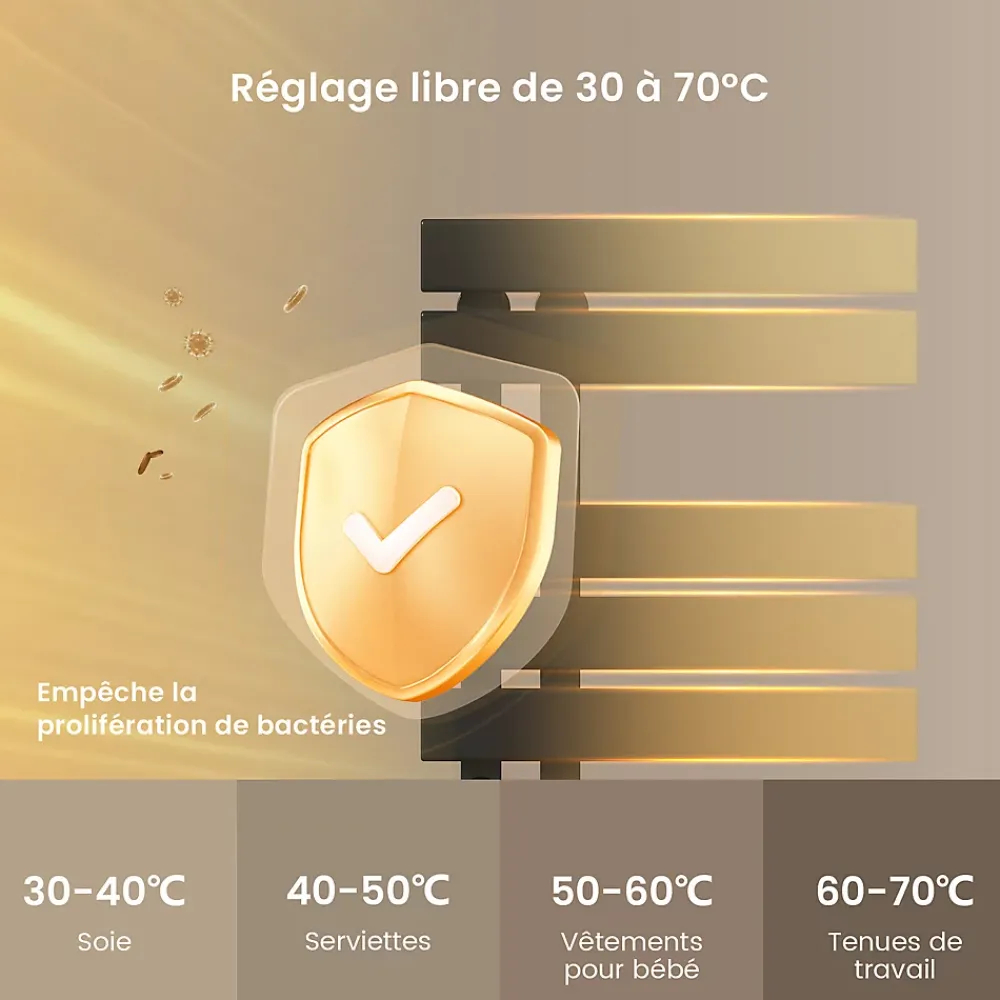 Sèche-Serviettes Électrique|EMKE Radiateur sèche-serviettes électrique salle de bain avec thermostat, panneau chauffant, minuterie, 130x50 cm, 450W, noir mat