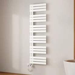 EMKE Radiateur Sèche-Serviettes Électrique 1599x500 mm, Blanc 1000W, WiFi, Modes Intelligents, Détection Fenêtre