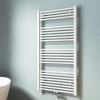 EMKE Sèche-serviette eau chaude, Radiateur sèche-serviettes raccordement central Blanc 120x60cm 598Watts