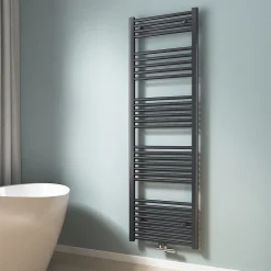 EMKE Sèche-serviette eau chaude, Radiateur sèche-serviettes raccordement central Anthracite 180x50cm 739Watts