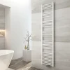Sèche-Serviettes Eau Chaude|EMKE Sèche-serviette eau chaude, Radiateur sèche-serviettes raccordement central Blanc 180x40cm 618Watts