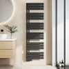 EMKE Sèche-Serviettes à Eau Chaude pour Salle de Bain, Radiateur Plat Noir 1599x500mm 794W, Montage Latéral