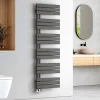 Sèche-Serviettes Eau Chaude|EMKE Sèche-serviettes à Eau Chaude Panneau Plat, Sèche-serviettes connexion latérale pour, Anthracite 1599x500mm 832Watts